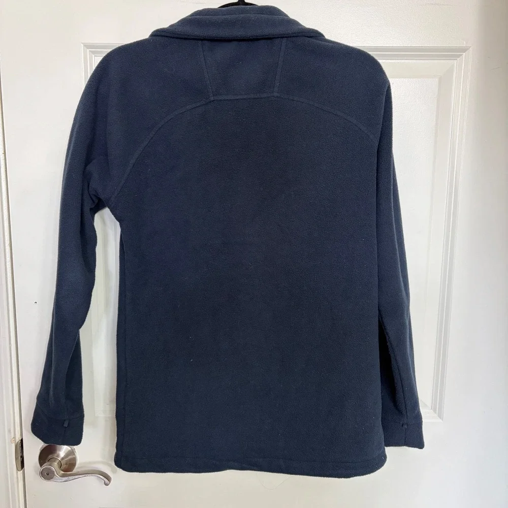 Trojan Mens Full Zip Fleece Jacket Navy Blue Soft Shell Workwear Small